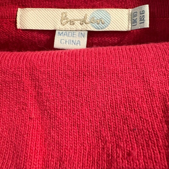 Boden Vibrant Pink Cowl Neck Sweater- Size 6 - Picture 3 of 4